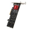 Dual M.2 PCIe NVMe Adapter with PCIe Bifurcation Function SSD