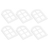 6PCS Dollhouse Windows Miniature Window Frame Ornament 1:12 Scale Dollhouse