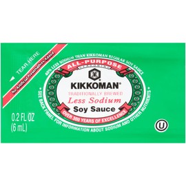 Kikkoman Low Sodium Preservative-Free Soy Sauce, 6 ml (Pack of 500), 0.02 Pound
