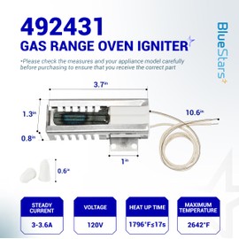 BlueStars 318177710 Gas Range Oven Igniter - Compatible with Frigidaire Kenmore GE Hotpoint Roper Tappan Gas Range - Replaces 5303935066 AR5066 12400035 7318177710 316428600 5303308452 Ignitor