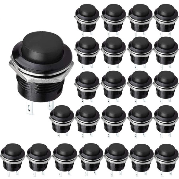 VISSQH 25 Pieces Mini Momentary Push Button Switch 16 mm
