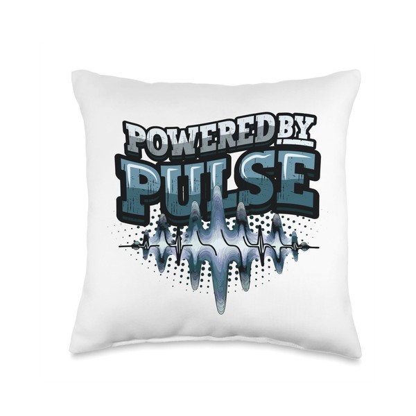 Powered By Pulse Hearth Health Awareness Throw Pillow