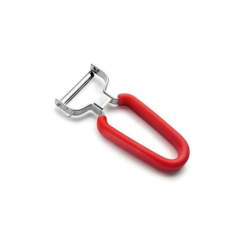 Lacor Normalen Schäler, Rostfrei, Edelstahl, Rot, 12.5 cm