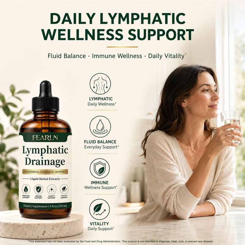 Lymphatic Drainage Drops, Fluid Balance & Immune Support, 4 Fl