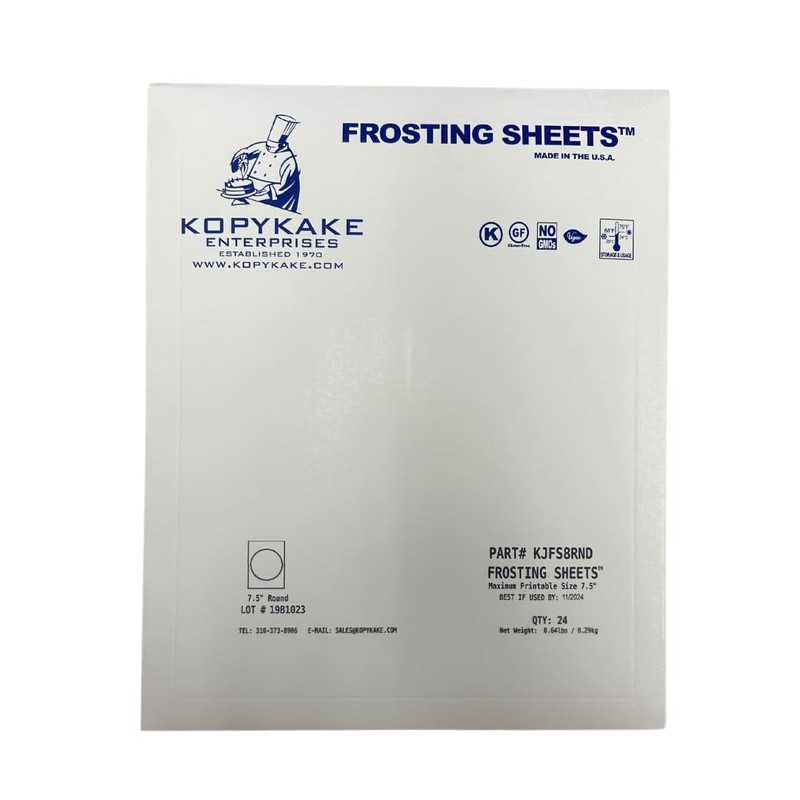 Kopykake Frosting Sheets Premium (Icing Sheets) – 24 Sheets (1
