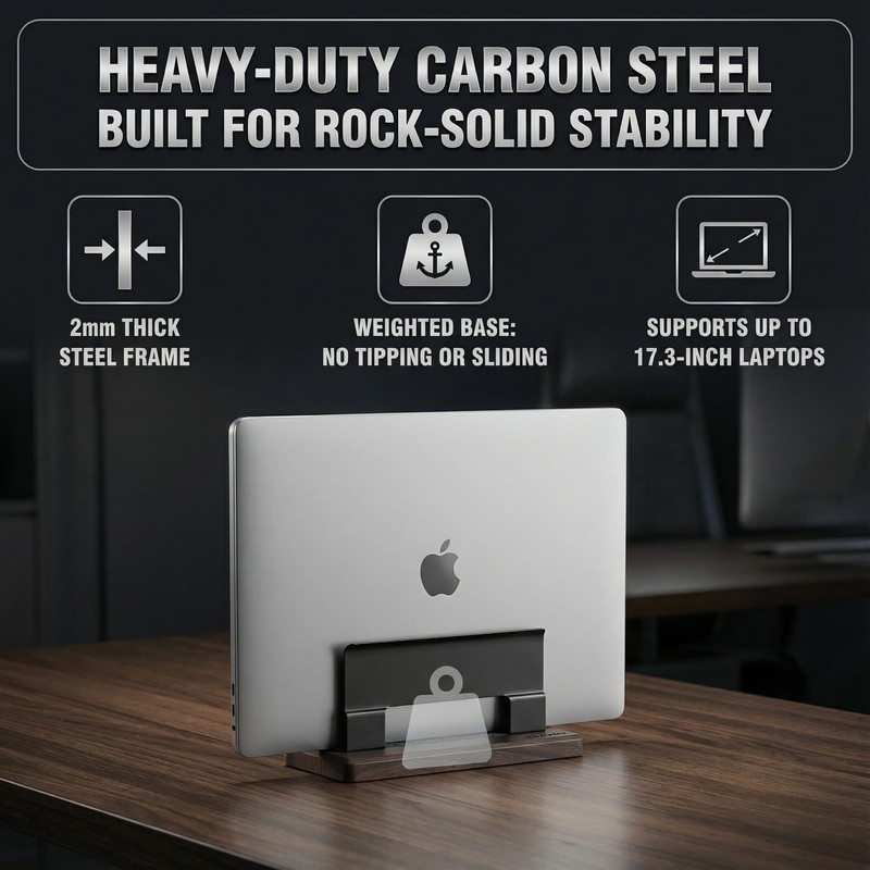 cowinational Vertical Laptop Stand for Desk - Adjustable Laptop Holder