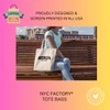 NYC FACTORY Retro Tote Bags (Beach, Brooklyn)