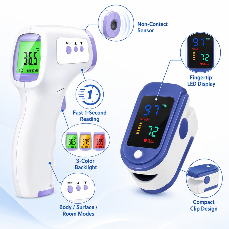 Non-Contact Infrared Forehead Thermometer for Home Use – Fast Digital