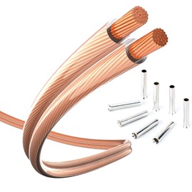 inakustik 003021010A Speaker Cable 10 m Transparent 2 x 1.5 mm² Includes 8 Wire End Ferrules Easy Installation S/Z Wiring Colour Coded Universal Use Item 003021010A Made in Germany