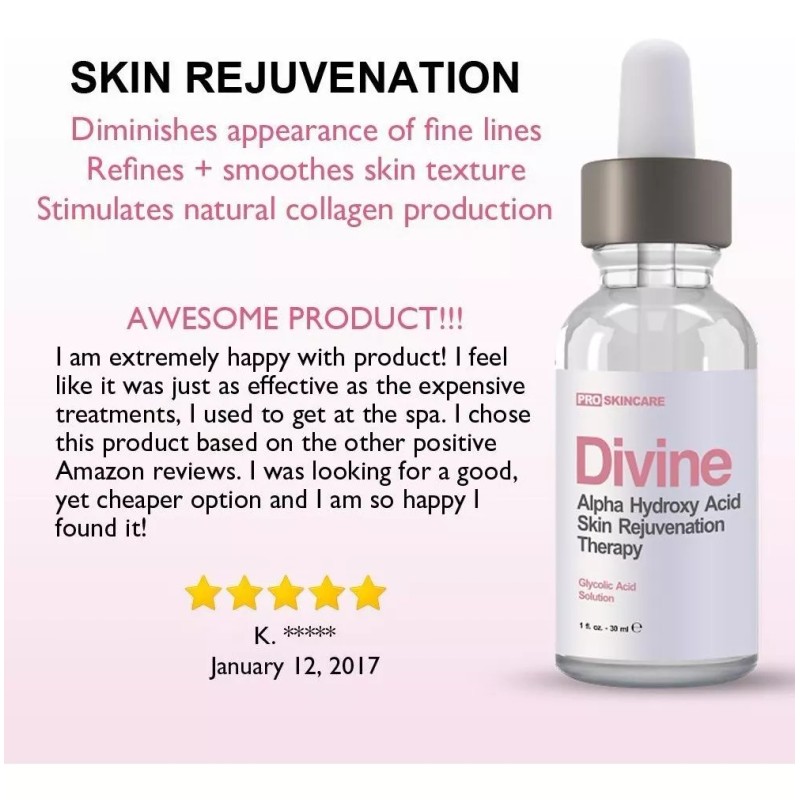 Divine Derriere El Ácido Glicólico Al 40% Peeling Químico -
