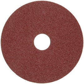 Merit Resin Abrasive Disc, Fiber Backing, Aluminum Oxide, 7/8" Arbor, 4-1/2" Diameter, Grit 100 (Box of 25)