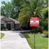 Private Property No Trespassing Sign with 54 Inch Black Metal