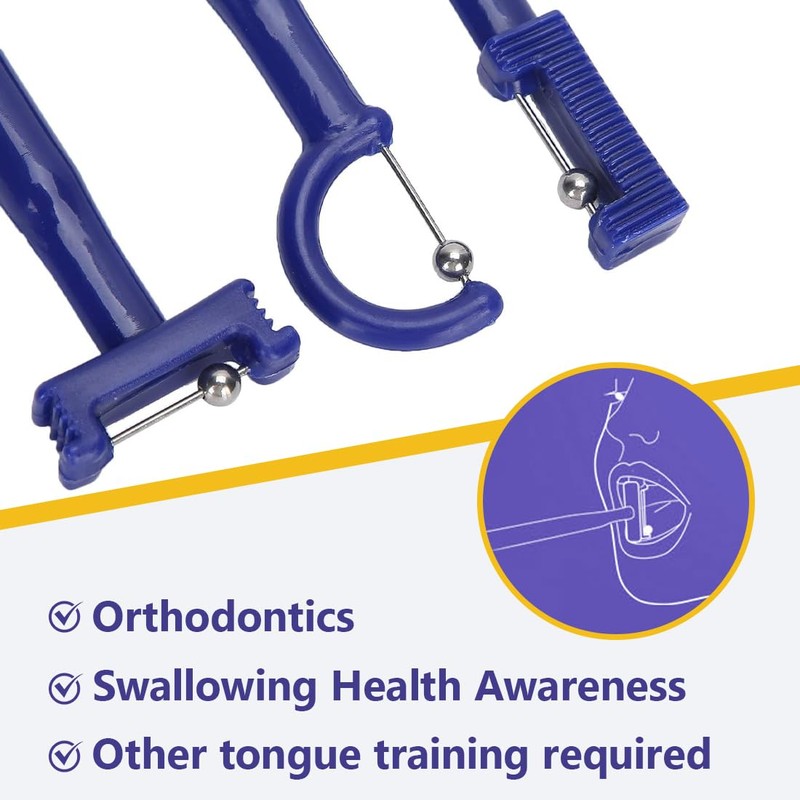Tongue Exercise Tool, 3-Piece Tongue Tips Exercise Device, PP Tongue