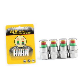 ULTECHNOVO 4pcs Car Tire Valve Caps Pressure Monitoring System Stem Caps Tool for SUV