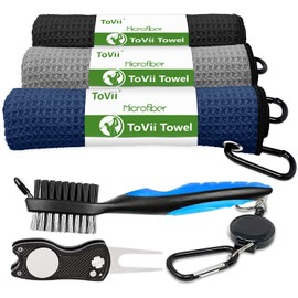 ToVii Golf Towels for Bags - Men's Golf Bag Towel & Accessory Gift