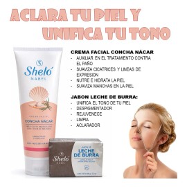 Kit Aclarante Concha Nácar +jabon Leche De Burra Shelo Nabel