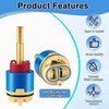 JH02BJ (HL-40) 4.25" Pressure Balance Ceramic Cartridge, Shower Cartridge Replacement,