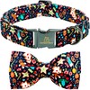 Lionheart glory Christmas Dog Bow Collar Gingerbread Man Print Dog