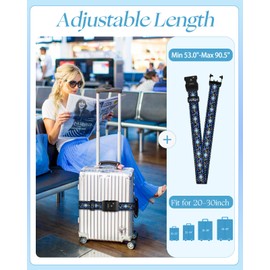 Slohif Luggage Straps TSA Lock for Suitcases - Travel Belt TSA Approved Accessories Luggage Identifiers Carry On Bag with Buckle Nylon Adjustable Band for Add a Bag Bird