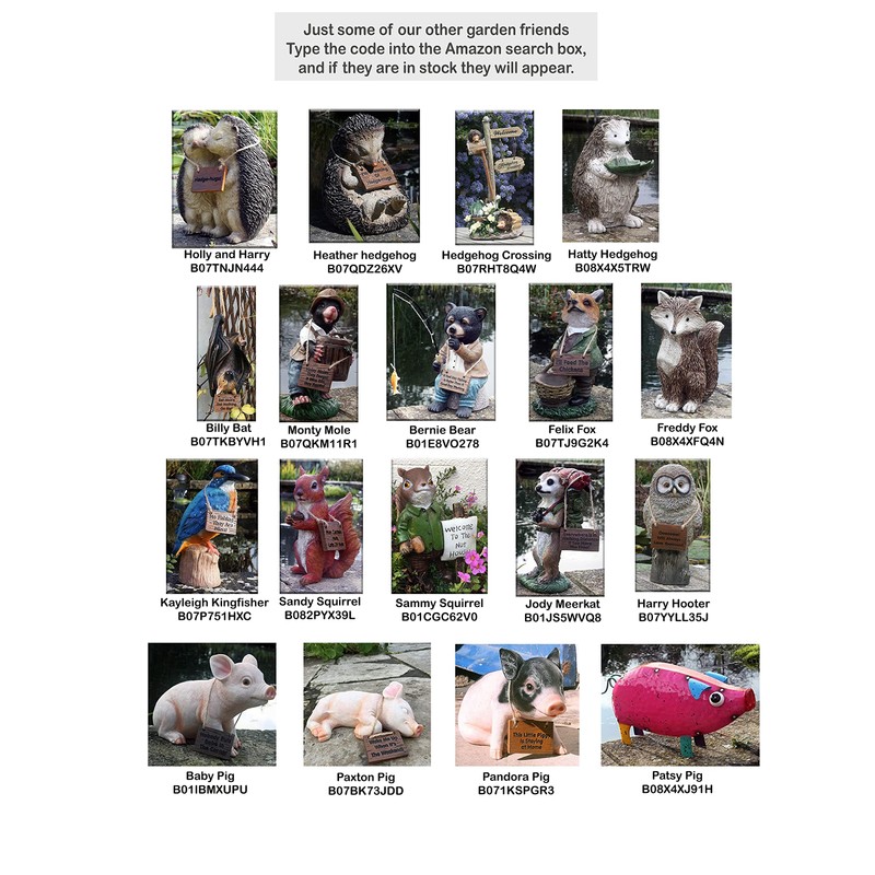 Hedgehog Crossing Resin Garden Ornament