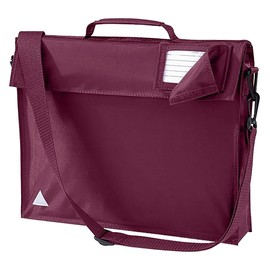 Quadra Junior Book Bag with Strap in Burgundy