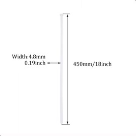 30Pcs Cable Zip Ties 450 x 4.8mm / 18 x 0.19 Inch Self-Locking Nylon Tie,50LBS Tensile Strength,Wraps Cord Management,Plastic Heavy Long Wire Toes for Office,Garden,Outdoor,White/Clear 45cm x 0.48cm