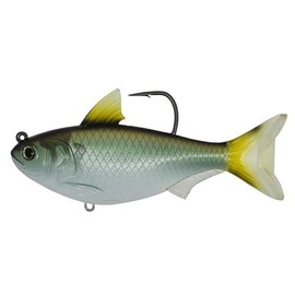 LiveTarget GZS139MS703 Gizzard Shad, Freshwater, 5 1/2", 9/0 Hook, Medium/Slow Sinking, Green/Bronze