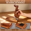 Solid Wood Headphone Stand with Dual Controller Holder