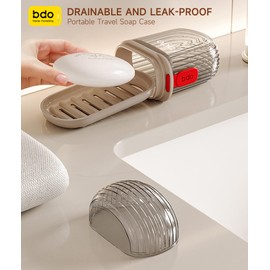 Doter Travel Soap Case, Leakproof Soap Container with Lid, Portable Bar Soap Holder for Traveling, Soap Dish for Bathroom, Shower, Gym, School, Camping, Vacation, Outdoor-Transparently