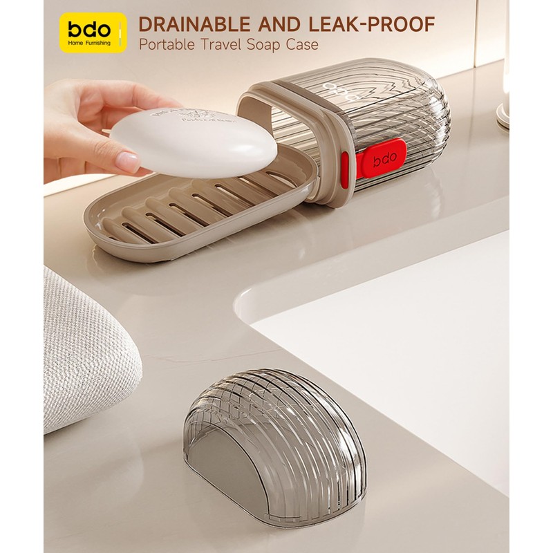Doter Travel Soap Case, Leakproof Soap Container with Lid, Portable