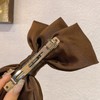 Big Bow Hair Clips for Women Girls Brown Bows for