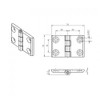 KINETIK MSystem® Metal Hinge 76 x 50 mm 270° Die-Cast