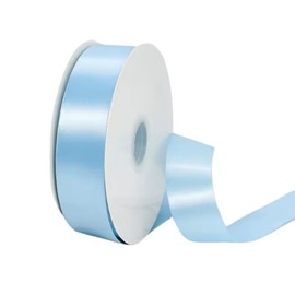 25 Metres Rolls Double Sided Satin Ribbon Reels in Range of Widths & Colours (Baby Blue, 16mm x 25 Metres)