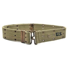 WW2 U.S. M1936 Pistol Belt LT OD marked JT&L 1943 XXL will fit 40"- 73" waist