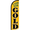 Cash For Gold Yellow Swooper Windless Flag (full sleeve) 3ft