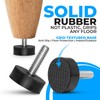 lleduli 12 Pack All-Rubber 1/4"-20 UNC Leveling Feet with Inserts,