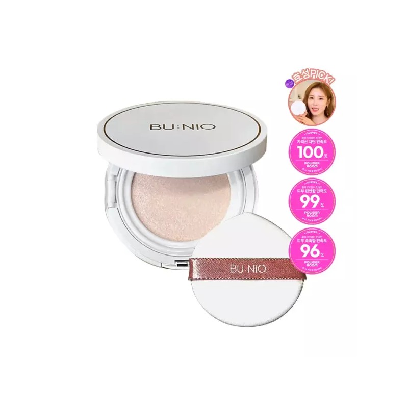 Bunio 뷰니오 카밍 쿨 톤업 선쿠션 25g + 왕쿠션 퍼프