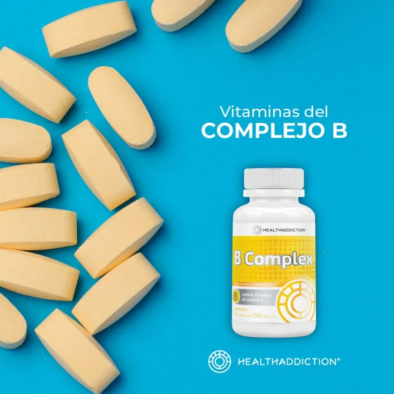 HEALTHADDICTION - Complejo B Vegano B Complex, Vitaminas B1, B2,