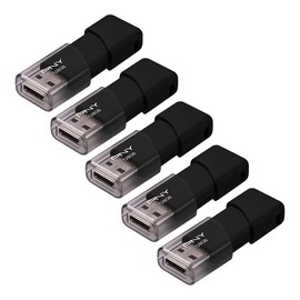 PNY P-FD128X5ATT03-MP 128GB Attaché 3 USB 2.0 Flash Drive, Black (Pack of 5)