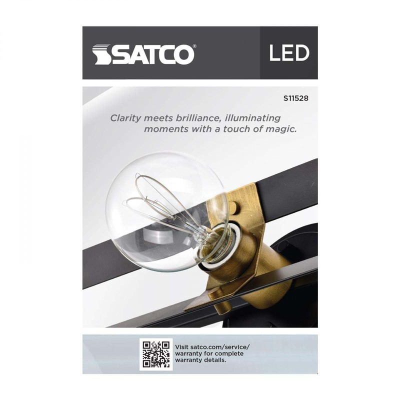 Satco S11528 LED Bulb, 6W (60W Eq), G25 Vintage Globe,