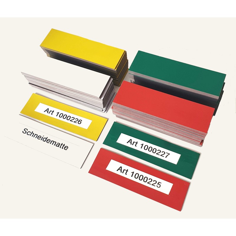Magnetic Labels 30 x 100 mm, Yellow, Pack of 50
