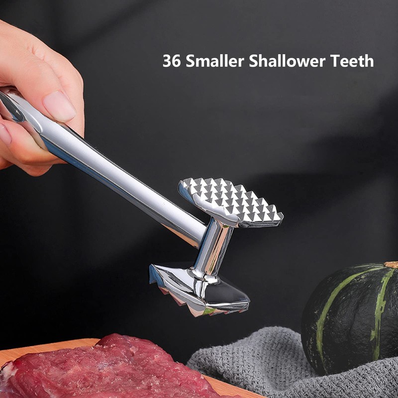 Meat Tenderizer Hammer, Double Side, Heavy Duty Stainless Steel Meat