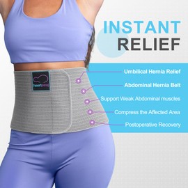 HEERTEEAJ Umbilical Hernia Belt - For Men and Women – Abdominal Hernia Binder for Belly Button Navel Hernia Support, Helps Relieve Pain - for Incisional, Epigastric, Ventral, & Inguinal Hernia