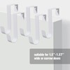 Romeda 4 Pack Over The Door Hooks, Sturdy Metal Single