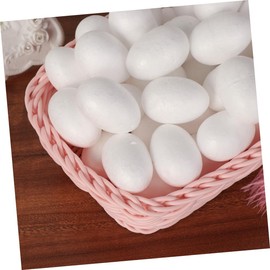 Angoily 150 pcs White Solid Foam Easter DIY Eggs for Crafts Decorative Eggs for Festival Projects for Family Fun and Various Celebrations