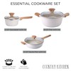 Country Kitchen Non-Stick Cast Aluminum Cookware Set - Durable Kitchen