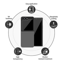 araree [2 Pack] for Galaxy Z Fold 6 Privacy Glass / Tempered Glass Front Screen Protector, 4-Layer Structure Scratch-Resistant Anti-Fingerprint 9H Hardness Full Coverage HD Clear Screen With Installation Frame - (Tempered Glass)