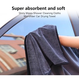 Shiny Bath Wipes Cleaning Cloths,3pcs Shiny Bath Drying Towels,Shower Doors Drying Towels,15.7*23.6in Streak Free Glass Window Car Mirror Super Absorben Microfiber Cleaning Cloths(3psc gray)