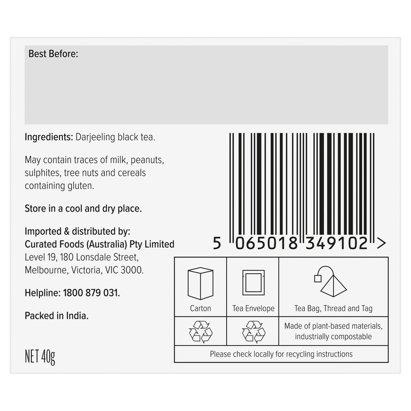 96° Darjeeling Tea - 20 Pyramid Tea Bags x 3