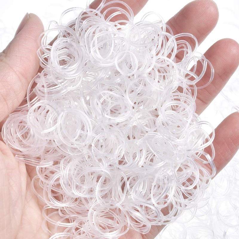 Hicarer 1000 pcs Mini Rubber Hair Bands 1/2" Soft Elastic